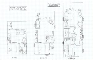 16' wide Trapper cabin floor plans