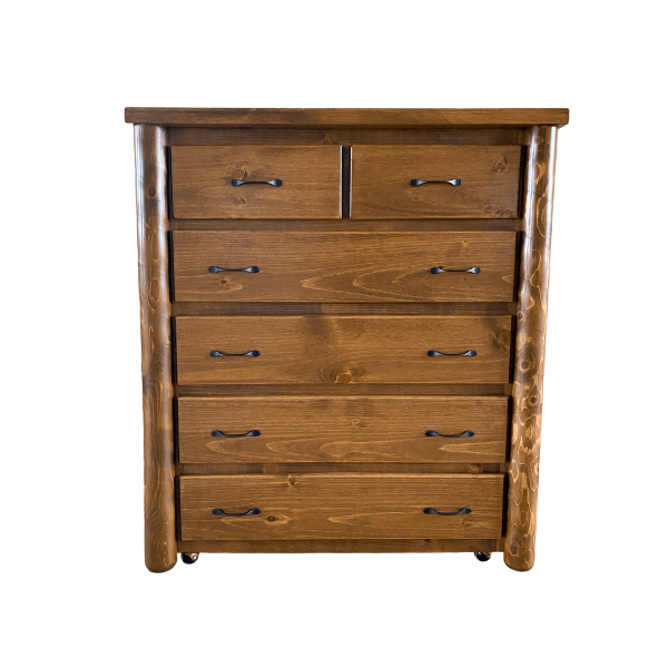 Log Chest Cedar Log Chest – 6 Drawers | Northwoods Cabin Co.