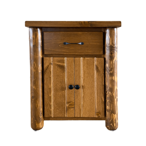 Cedar Side Table - Drawer + Cabinet