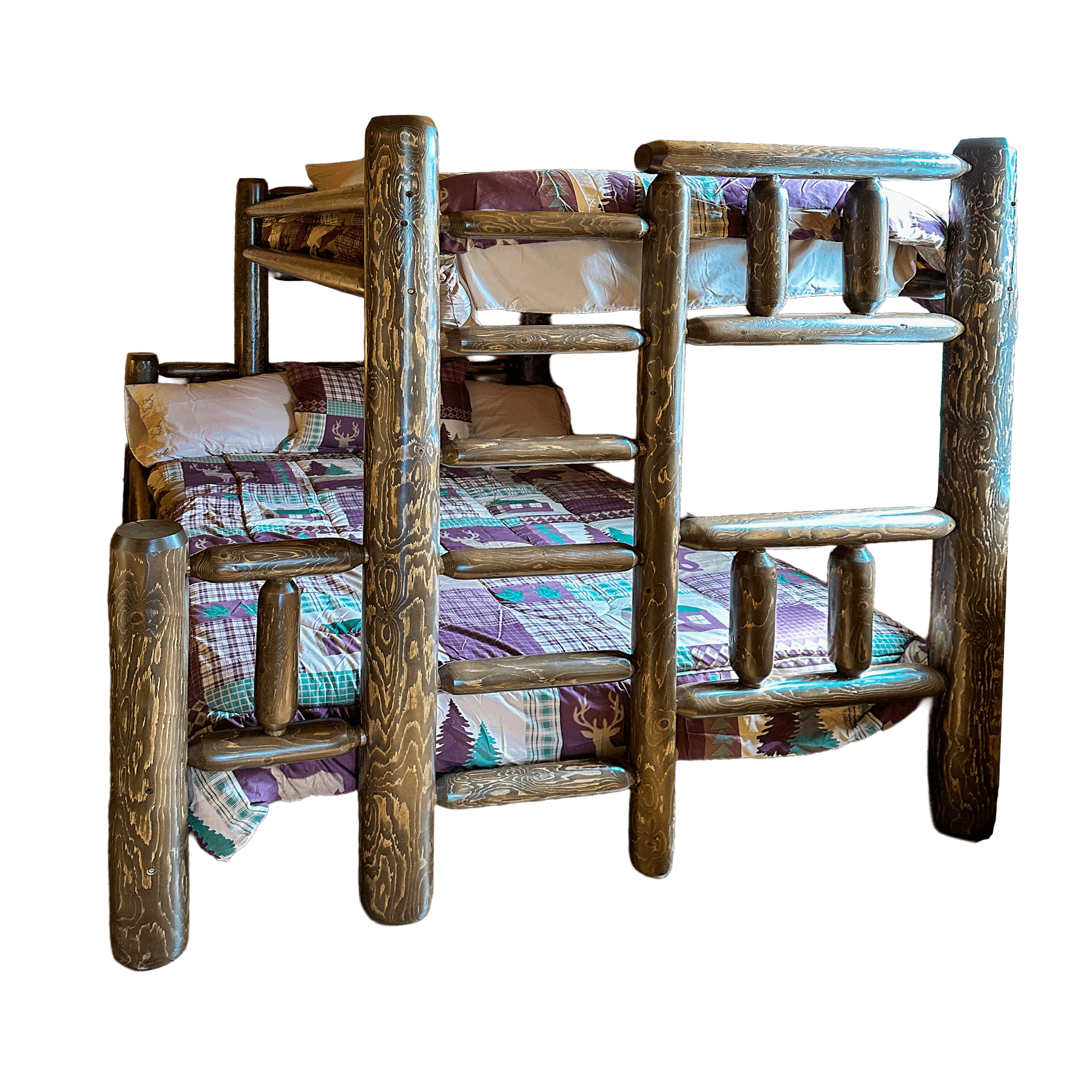Queen + Twin Bunk Bed - Antique Slate