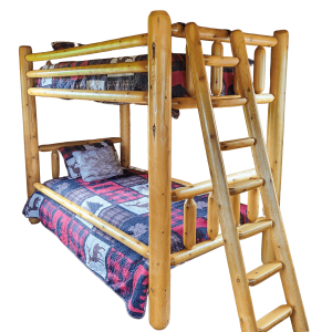 Cedar Log Bunk Bed - Twin + Twin