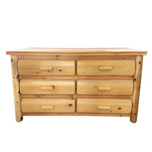 Cedar Log Dresser - 6 Drawers