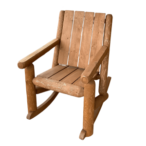 Cedar Log Outdoor Rocker