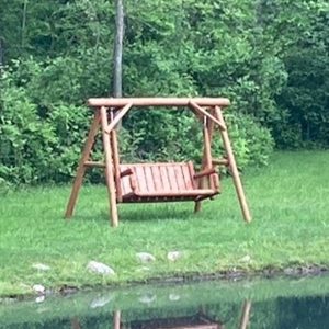 Cedar Log Outdoor Swing